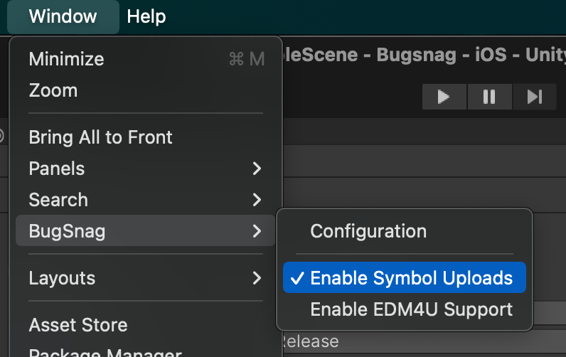 Enable Symbol Upload dropdown menu