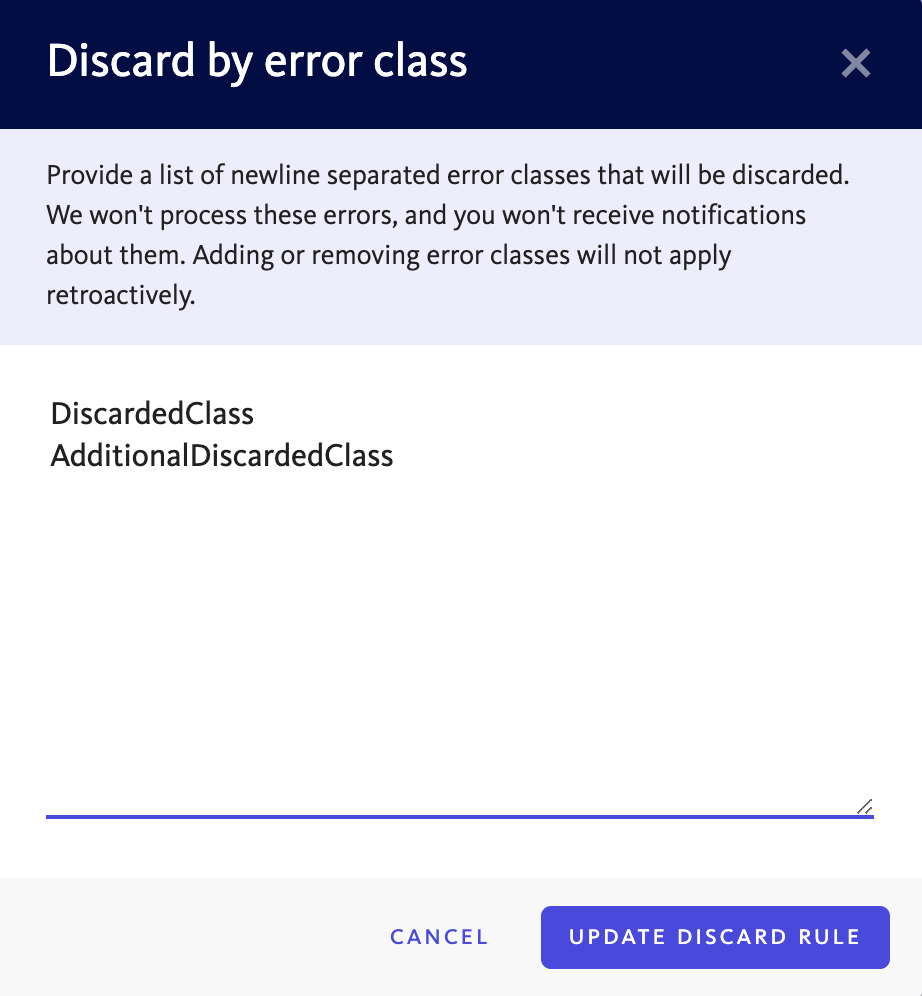Discard by class