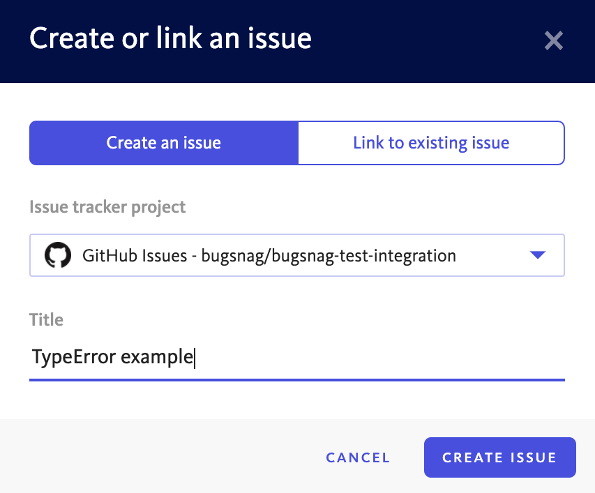 Create linked issue
