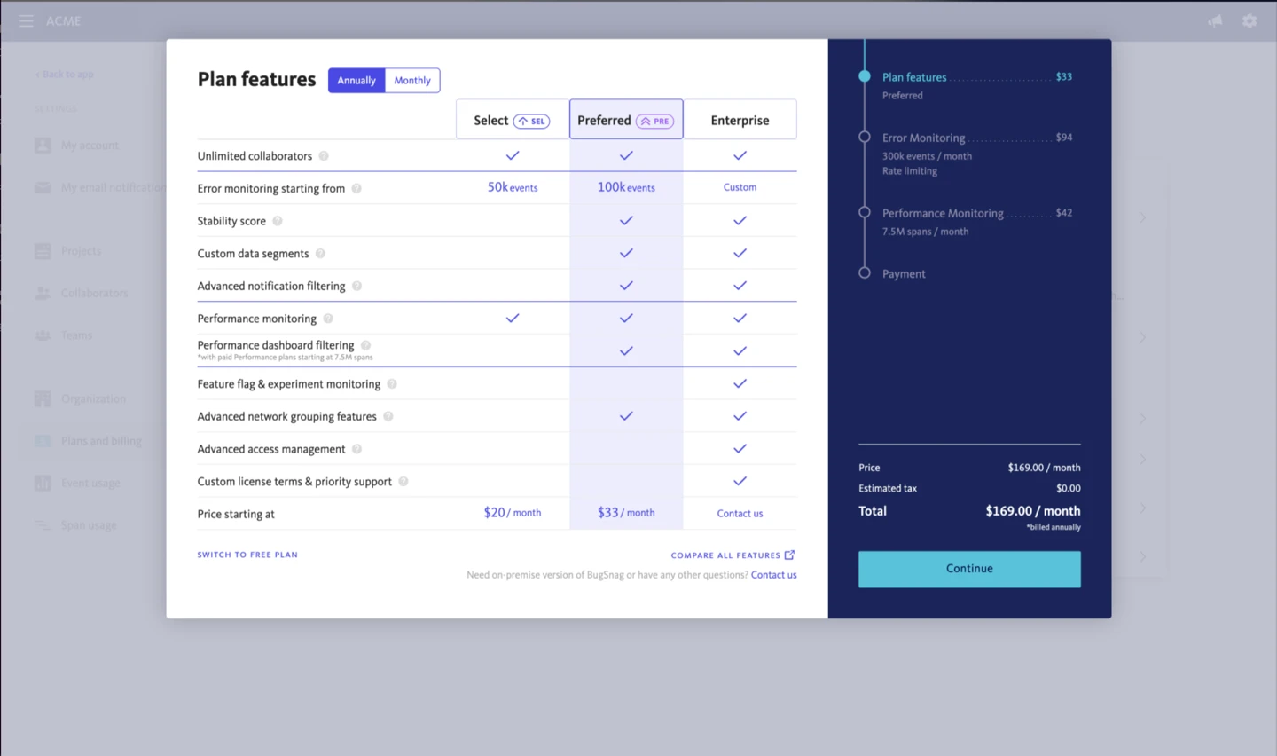 Select Plan Options